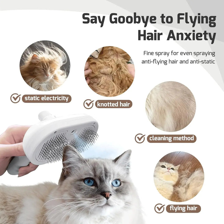 Steam Grooming Brush for Cats